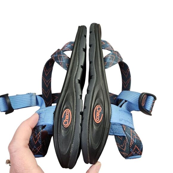 Chaco Zstrap Blue Multicolored Womens ‎ Hiking Walking Sandals Sz 8 - Picture 6 of 12